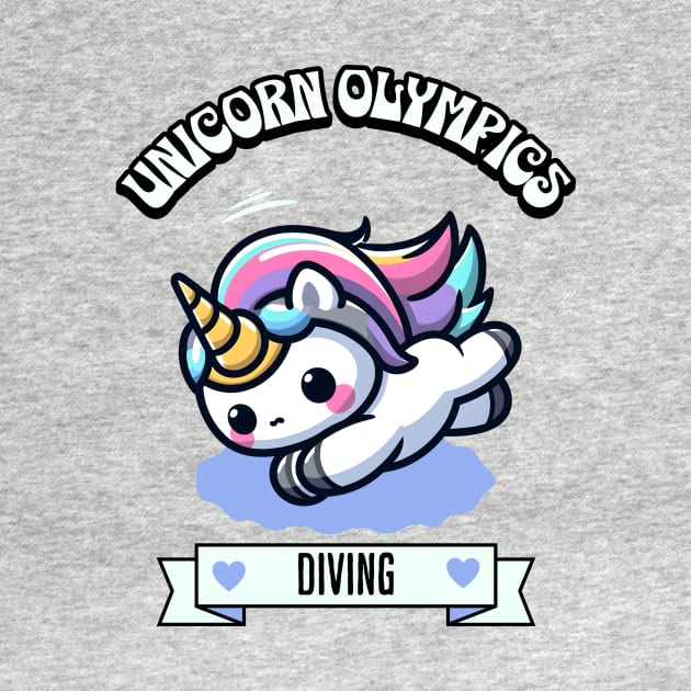 Diving Unicorn Olympics 🏊‍♀️🦄 - Perfect 10 Cuteness! by Pink & Pretty
